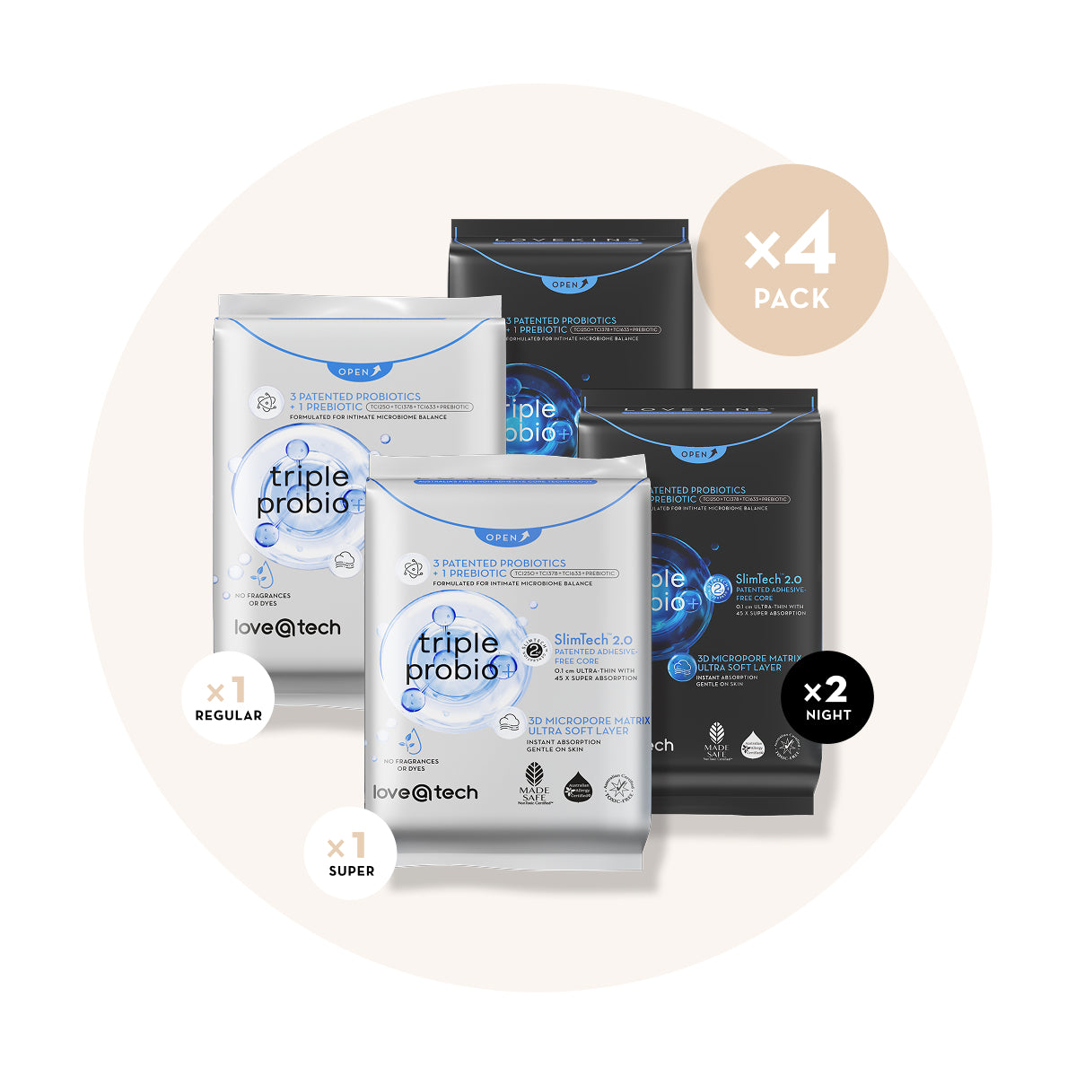 Lovekins Day to Night Flow Bundle for Medium to Heavy Periods | Lovekins