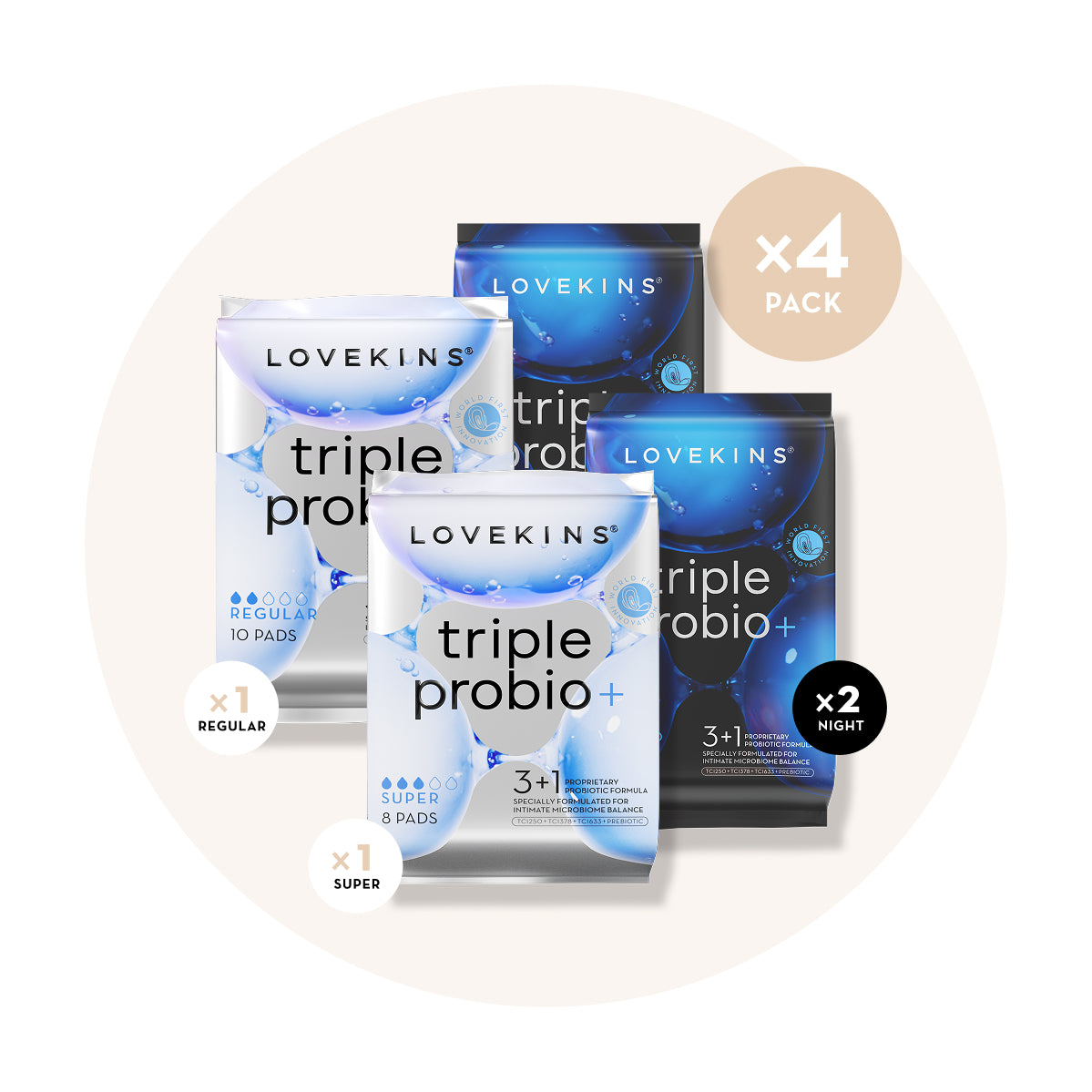 Lovekins Day to Night Flow Bundle for Medium to Heavy Periods | Lovekins