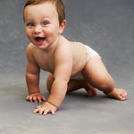Crawling baby in Lovekins TriplePro Bio nappy