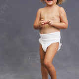 Toddler standing in Lovekins TriplePro Bio nappy