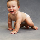 Crawling baby in Lovekins TriplePro Bio nappy