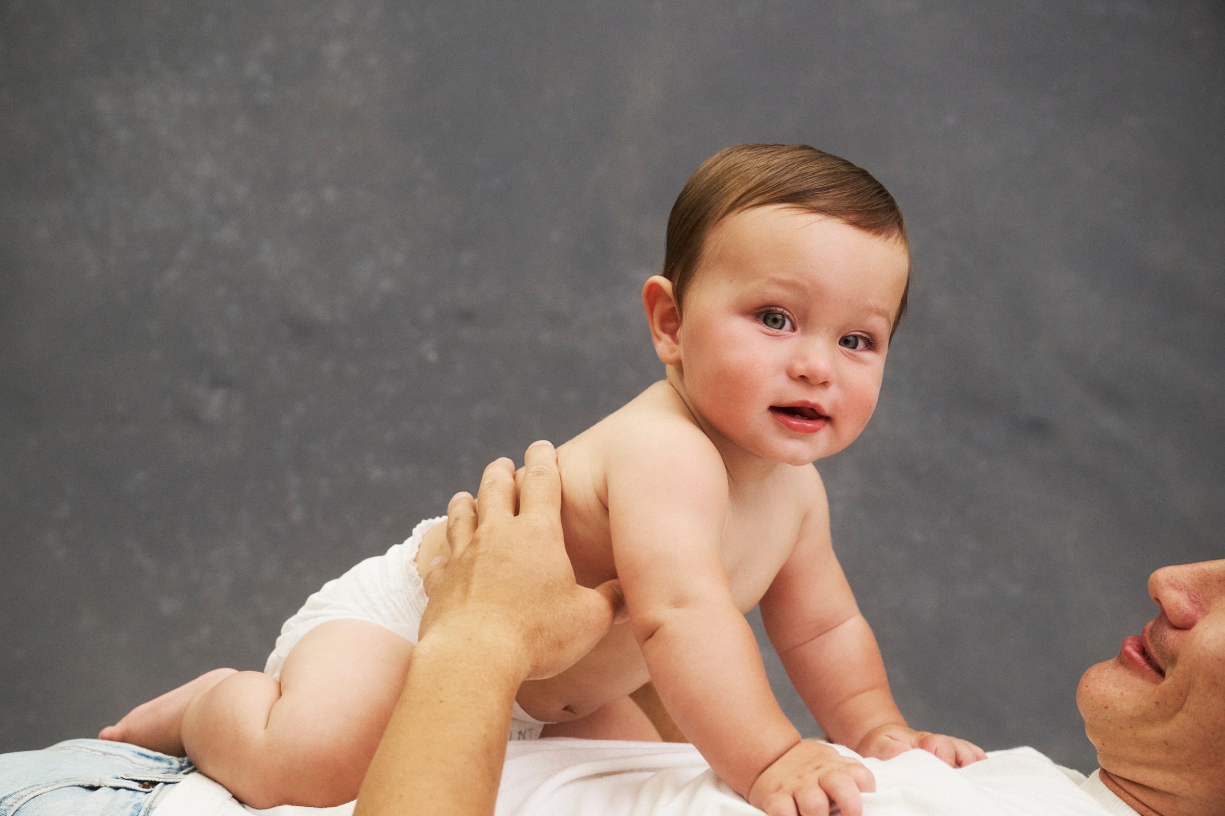 Infant baby in Lovekins TriplePro Bio nappy