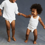 Walking toddlers in Lovekins TriplePro Bio nappy pants