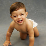 Crawling baby in Lovekins TriplePro Bio nappy