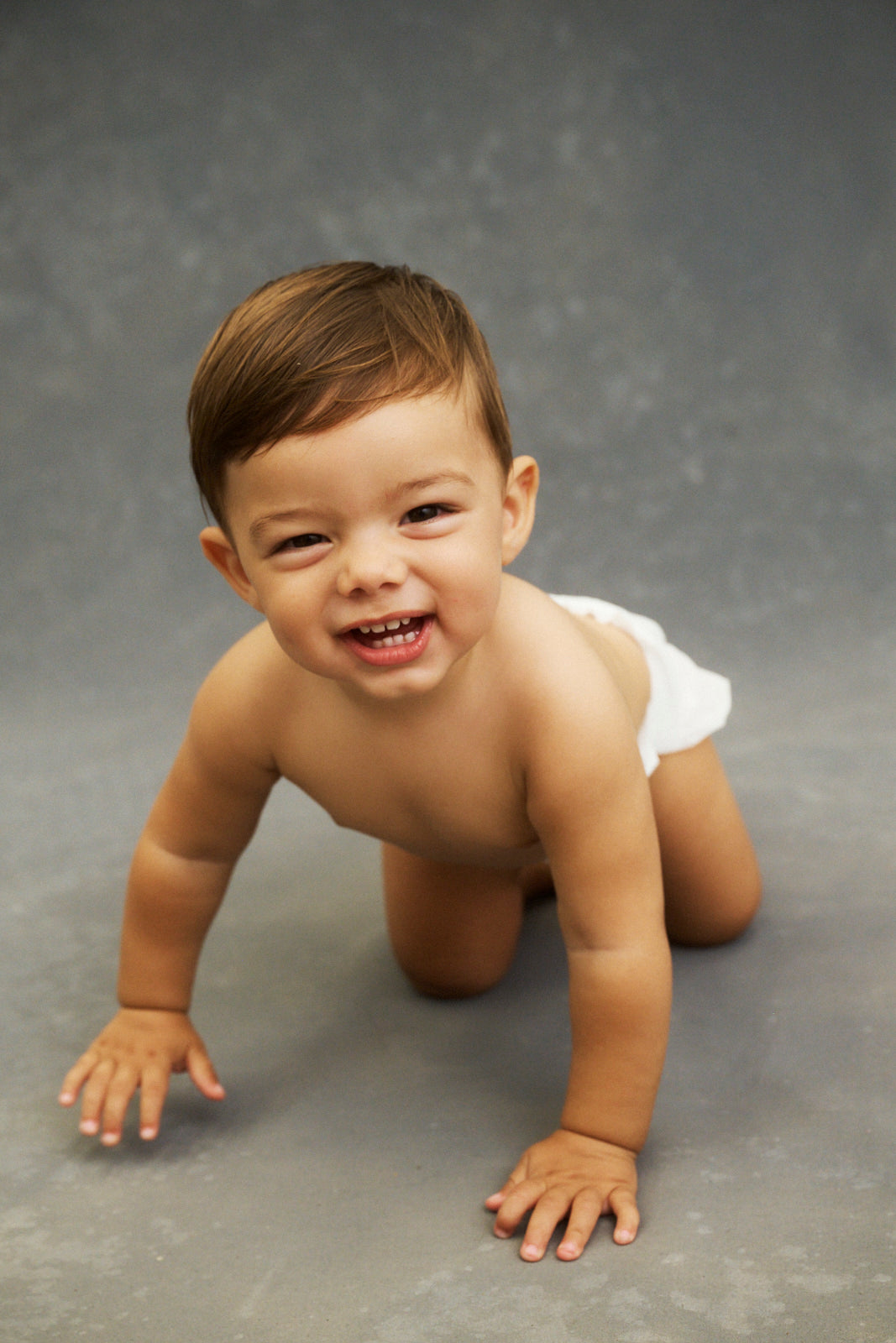Crawling baby in Lovekins TriplePro Bio nappy